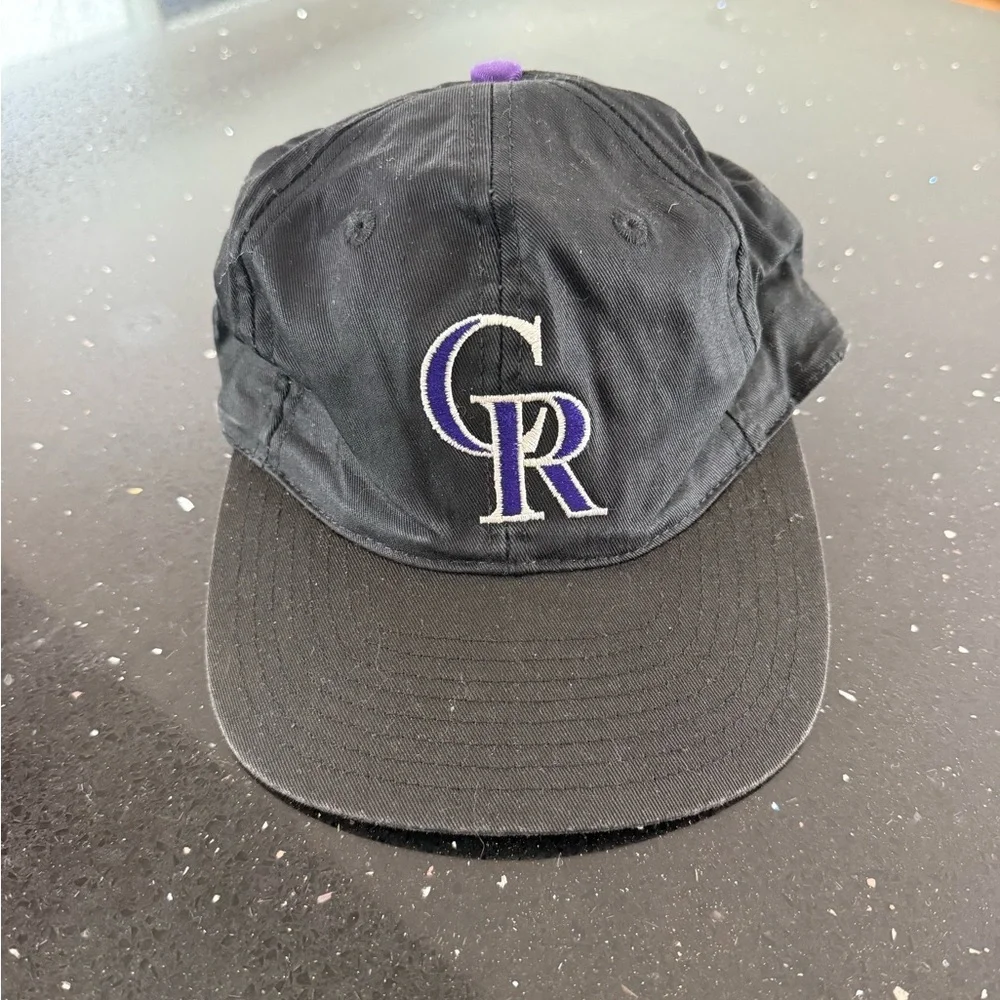 Black and Purple Colorado Rockies Baseball Cap